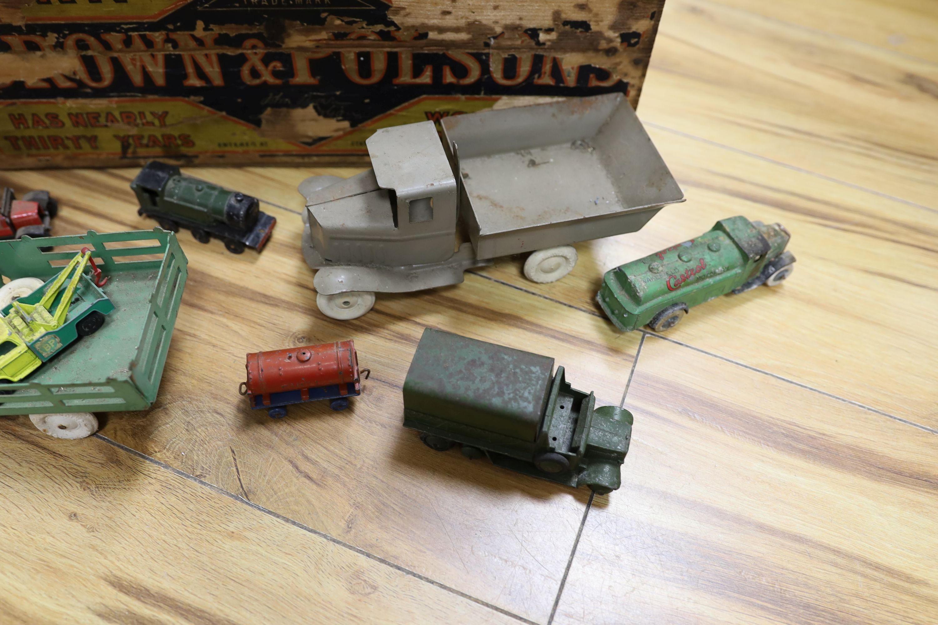 Rare Dinky Toys Castrol wagon, and others